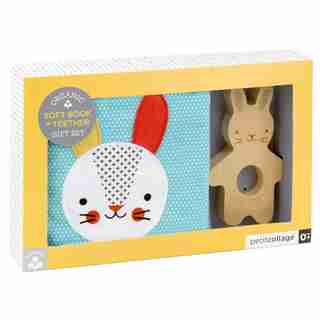 Petit Collage Soft Book and Teether 100% Organic Cotton