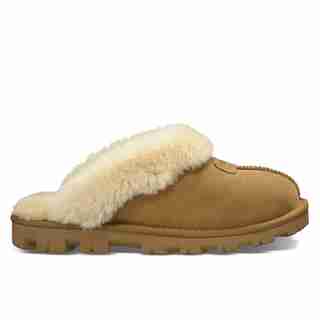 Coquette Clog Slipper, Chestnut Size 10