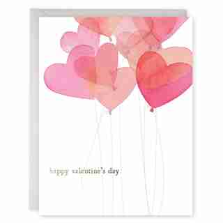 Paper E. Clips Valentines Card Valentine Balloons