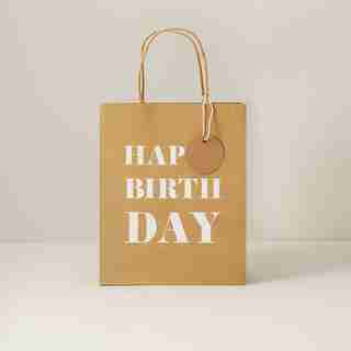 Medium FSC Gift Bag Kraft Birthday