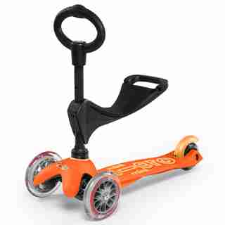 MICRO Mini 3-in1 Deluxe Kickboard Scooter Orange