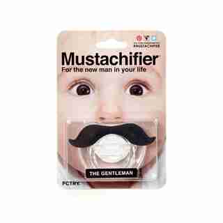 Gentleman Mustache Pacifier - Black