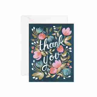 Thank You Card Midnight Garden