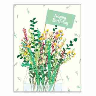 Paper E. Clips Birthday Card Flora Birthday
