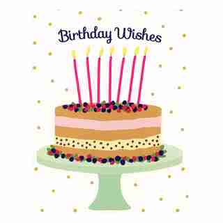 Paper E. Clips Birthday Card Berry Cake