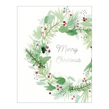 merry christmas wreath boxed cards by paper e clips holiday cards
