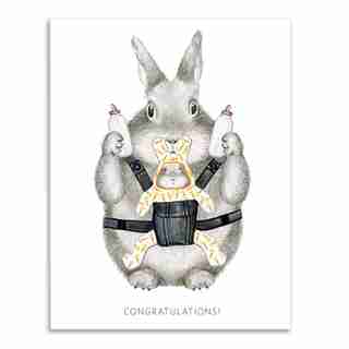 Congratulations Card Congrats Bunny