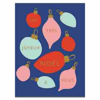 CARTES DE SOUHAITS EN BOÎTE (15) - BOULES DE NOËL