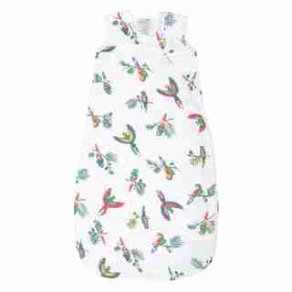 Sac de nuit en mousseline de coton Perlimpinpin – 0,7 Tog – PERROQUETS, 0-6 M