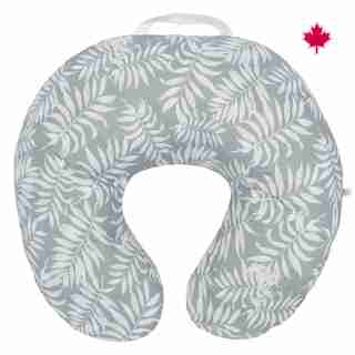Perlimpinpin Coussin d'allaitement déhoussable en coton - Tropical gris