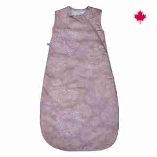 Perlimpinpin Cotton Quilted Sleeping Bag – 2.0 Togs – Plum Dandelions Size 18-36 Months