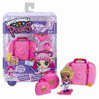 Hatchimals Pixies, Poupée de 6,3 cm à collectionner et accessoires surprises Vacay Style (les styles peuvent varier)