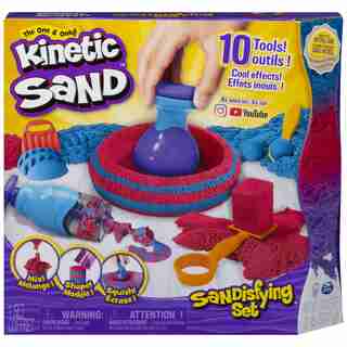Kinetic Sand Sandisfying Set with 2lbs of Sand and 10 Tools for Kids Aged 3 and Up