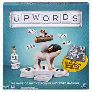 Upwords, Fun and Challenging Family Word Game with Stackable Letter Tiles