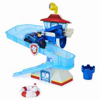 Paw Patrol Adventure Bay Bath Playset with Light-up Chase Vehicle
