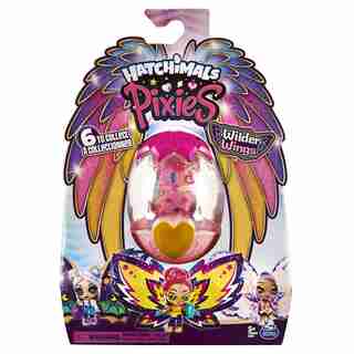 Hatchimals Pixies, Wilder Wings Pixie avec des ailes en tissu et 2 accessoires (plusieurs modèles disponibles)