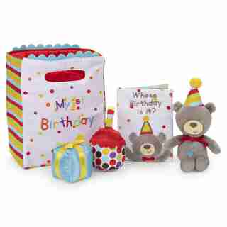 Baby GUND My First Birthday Stuffed Plush Playset, 5 Pieces, 8"
