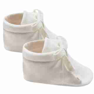 Quincy Mae Baby Booties - Ivory Baby 0-3 Months