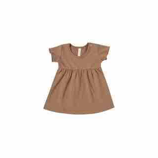 Short Sleeve Baby Dress - Rust - 0-3 Months