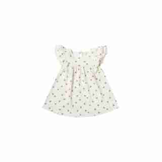Flutter Dress - Ivory / Peach - 6 - 12 Months