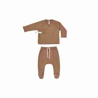 Kimono Top + Footed Pant Set