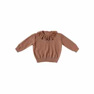 Quincy Mae Baby Petal Knit Sweater - Clay Size 6 - 12 Months