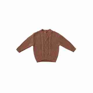 Quincy Mae Baby Cable Knit Sweater - Clay Size 3 - 6 Months