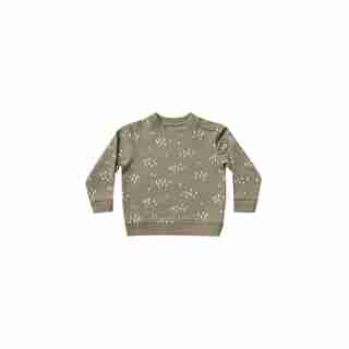 Quincy Mae Baby Fleece Basic Sweatshirt - Olive Size 3 - 6 Months