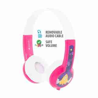 BuddyPhones Explore Headphones with Mic - Pink