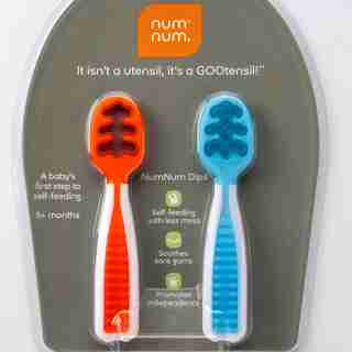 NumNum Pre-Spoon Gootensils Blue and Orange