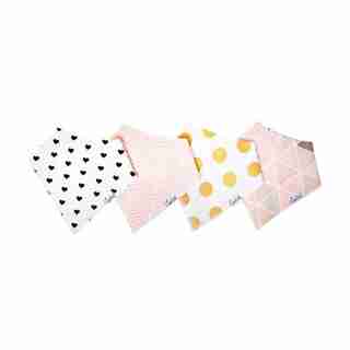 Copper Pearl 4-pack Bandana Bibs Blush Set