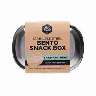 BENTO STAINLESS STEEL 3-COMPARTMENT SNACK BOX