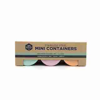 PASTEL STAINLESS STEEL MINI CONTAINERS - SET OF 3