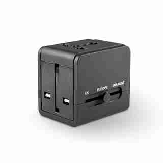 Logiix World Traveler USB Charger Travel Adapter Black
