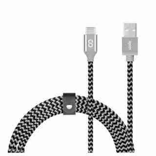 LOGiiX Piston Connect Braid 1.5M USB-A to Lightning Grey/Black