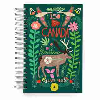 ecojot Canada 150 Jumbo Spiral Journal - Moose, Green