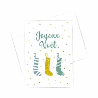 Boxed Cards - Christmas stockings (in French)