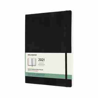 Moleskine Carnet Semainier 12 Mois Couverture Souple XL Noir