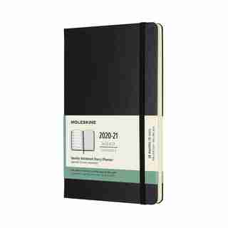 Moleskine Carnet Semainier 18 Mois Couverture Rigide Format Large Noir