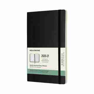 Moleskine Carnet Semainier 18 Mois Couverture Souple Format Large Noir