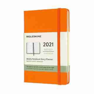 Moleskine January - December 2021 Weekly Pocket Cadmium Orange Planner