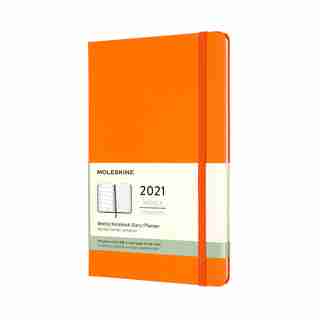 Moleskine 12 Month Planner Weekly Notebook Hard Cover Large Cadmium Orange