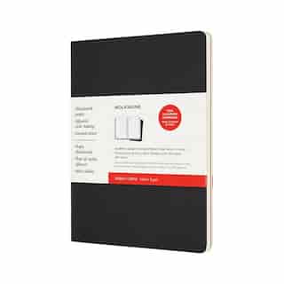 MOLESKINE SUBJECT CAHIERS EXTRA LARGE BLACK AND KRAFT BROWN SET OF 2