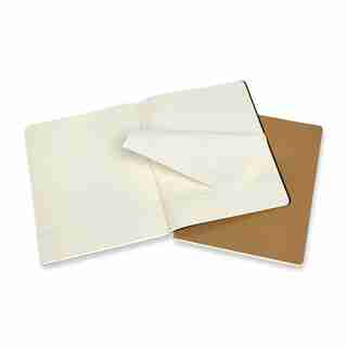SUBJECT MOLESKINE CAHIER XXL BLACK / KRAFT BROWN SET OF 3