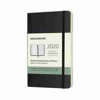 MOLESKINE 12-MONTH POCKET SOFTCOVER WEEKLY NOTEBOOK BLACK