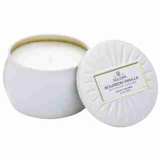 Voluspa® Mini Decorative Tin Candle - Bourbon Vanille