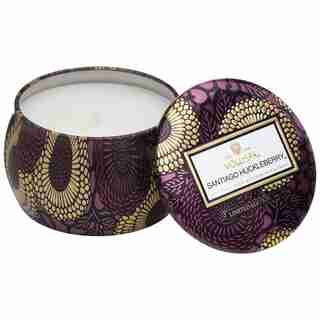 Voluspa® Petite Decorative Tin Candle - Santiago Huckleberry
