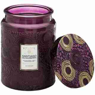 Voluspa® Large Glass Jar Candle - Santiago Huckleberry