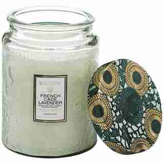 Voluspa® Large Glass Jar Candle - French Cade & Lavender