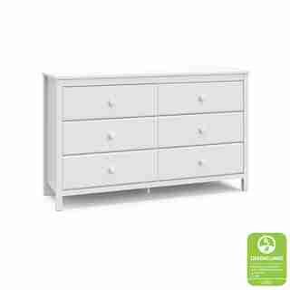 STORKCRAFT ALPINE 6 DRAWER DOUBLE DRESSER WHITE